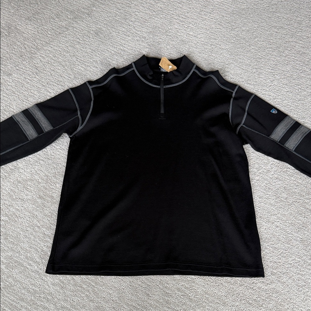 Men long sleeve sweater KUHL 100% Marino Wool. XL